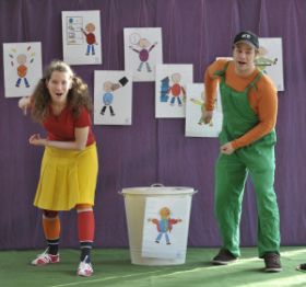 Foto einer Spielsequenz der Nein-Tonne