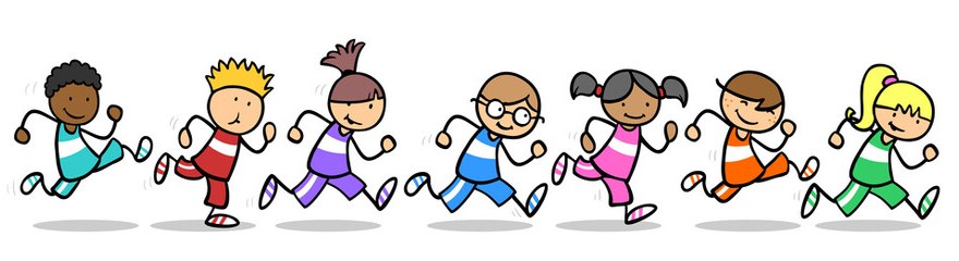 Grafik laufender Kinder