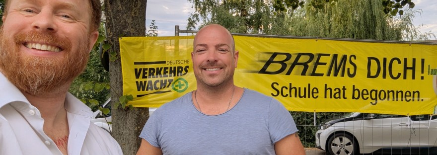 Hinweisbanner an der Trierer Straße